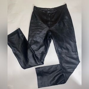 New Frontier Size 6 Black Leather Pants